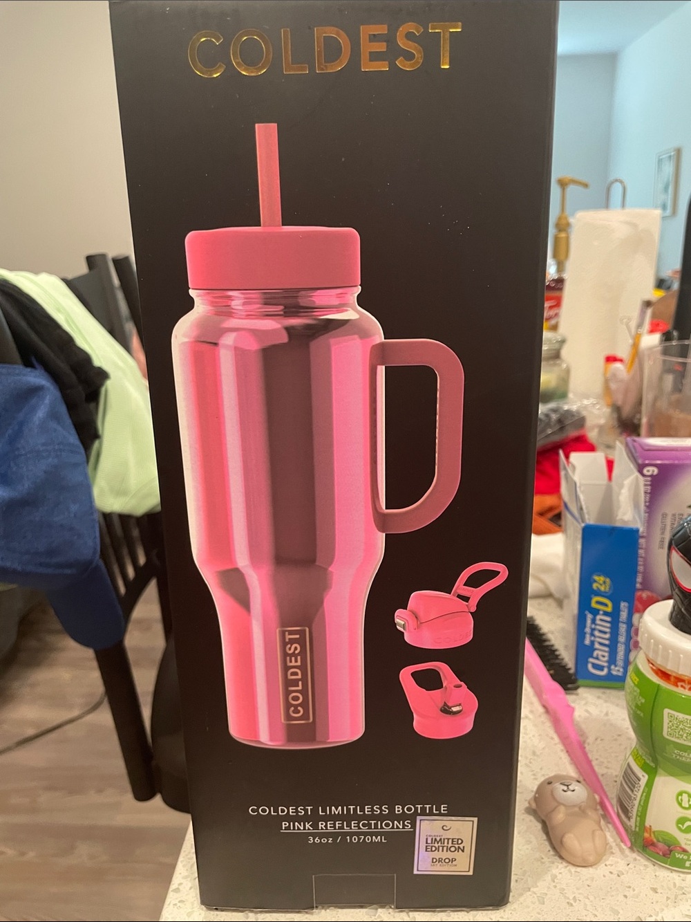 Coldest Pink Limitless Bottle with Handle - 36oz
